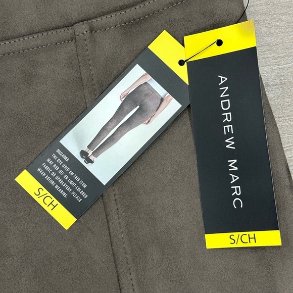Andrew Marc Women's 4 -6 Small Faux Suede Pull On Ponte Leggings Pants Taupe NWT - Picture 9 of 12